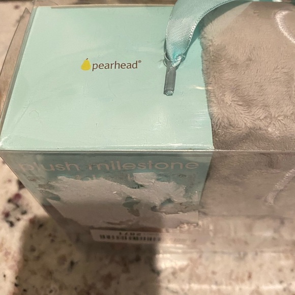 🔥 5/$25 Pearhead Baby Toddler Plush Milestone Age Blocks Gray / Grey - Picture 3 of 8